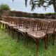Lot of 40 wooden bistro chairs