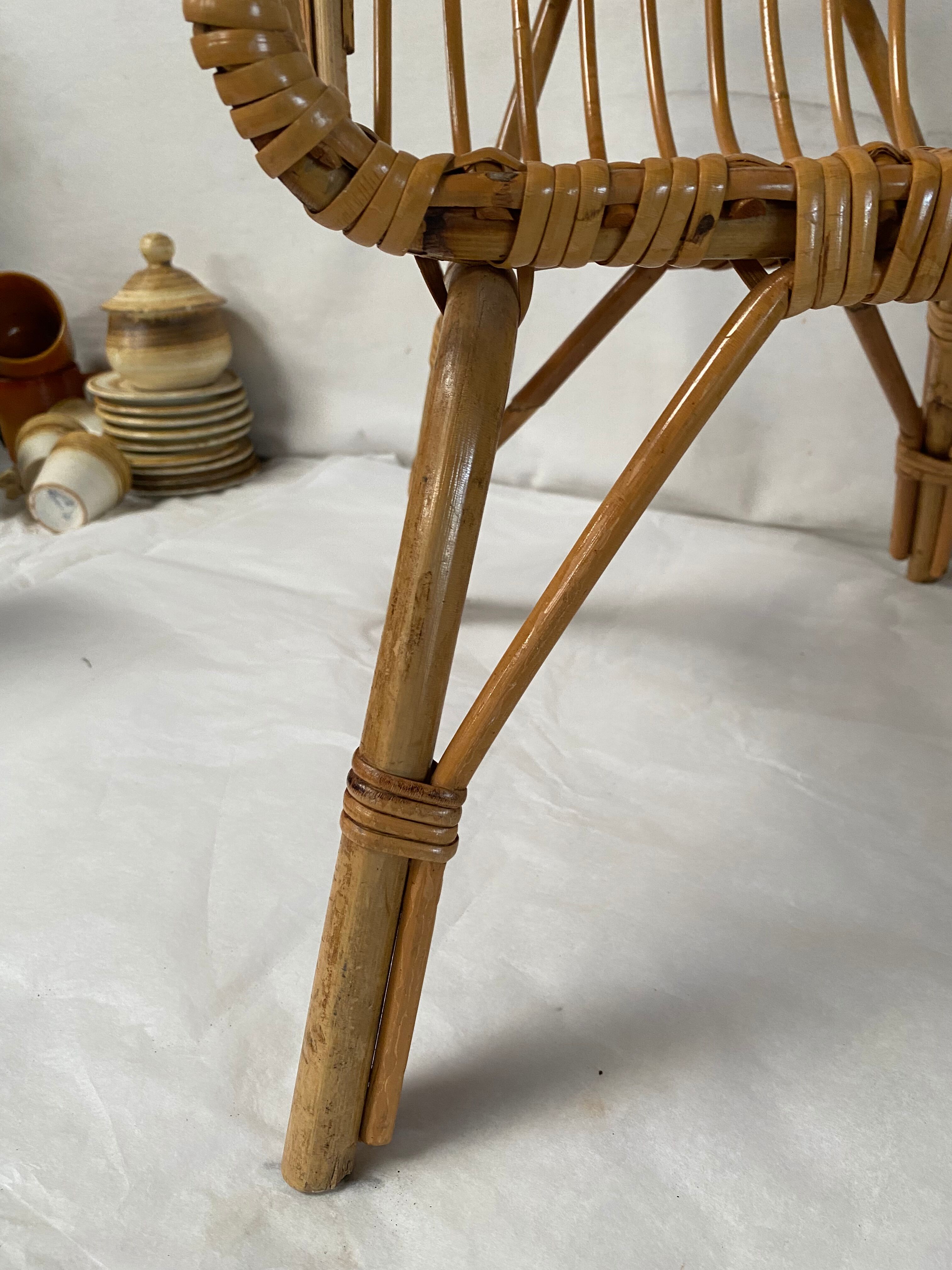 Vintage rattan children's chair