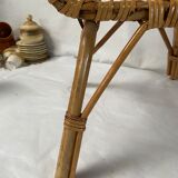 Chaise d’enfant en rotin vintage