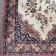Vintage wool Persian rug with floral patterns 140x70 bedside rug.