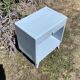 Vintage bedside 1950 gray blue patinated