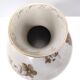 Ivory Ceramic Vase with Brown Floral Details by Rosenthal, Italy