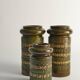 Vases en grès jaune et vert par Aldo Londi pour Bitossi, Italie, ensemble de 3