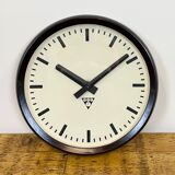 Industrial Bakelite Factory Wall Clock from Pragotron, 1960s