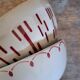 Duo of stenciled bowls