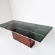 Dining Table by Romeo Rega for Mario Sabot, Burl Wood and Glass, 1970s