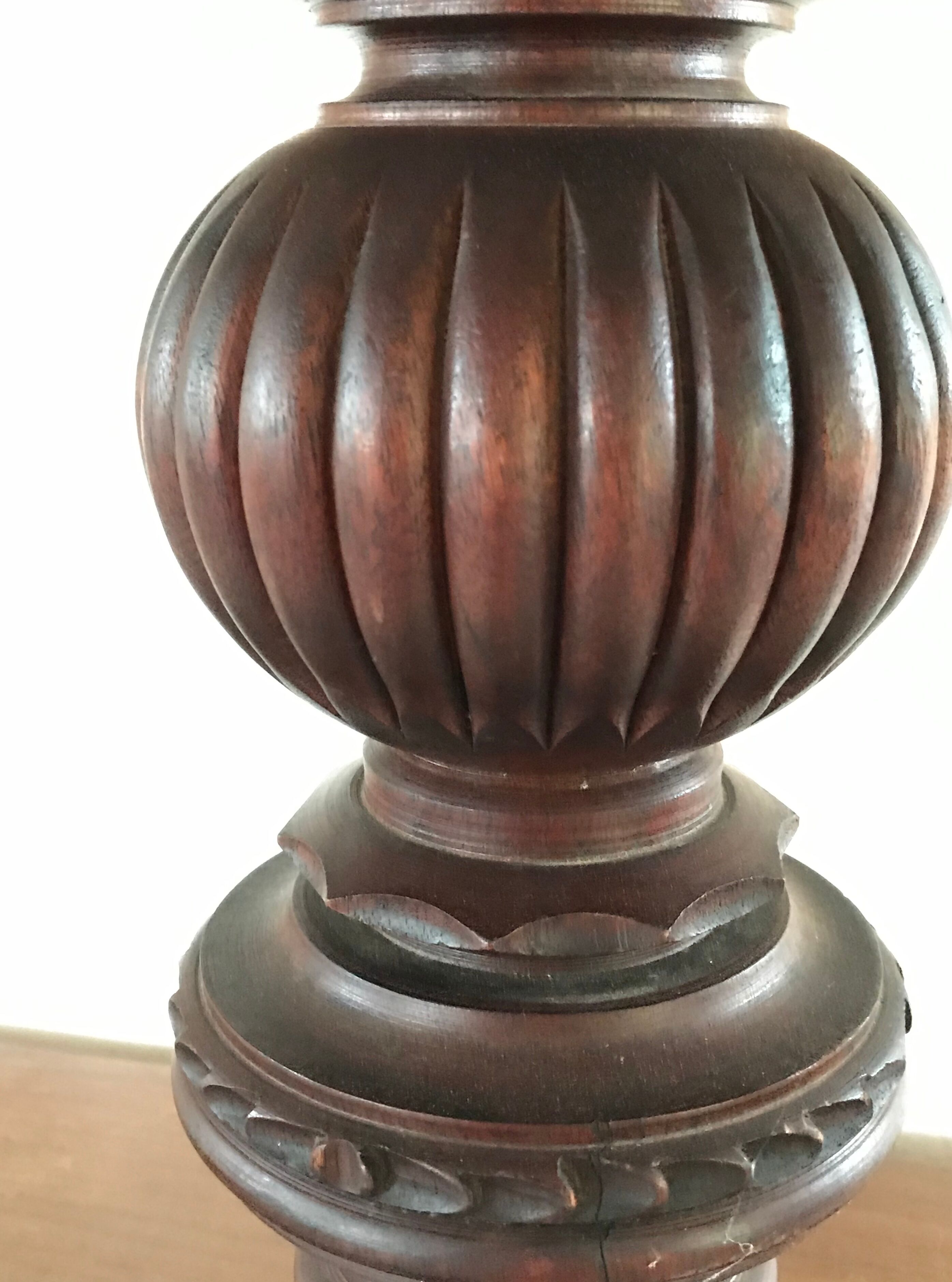 Old wooden lamp