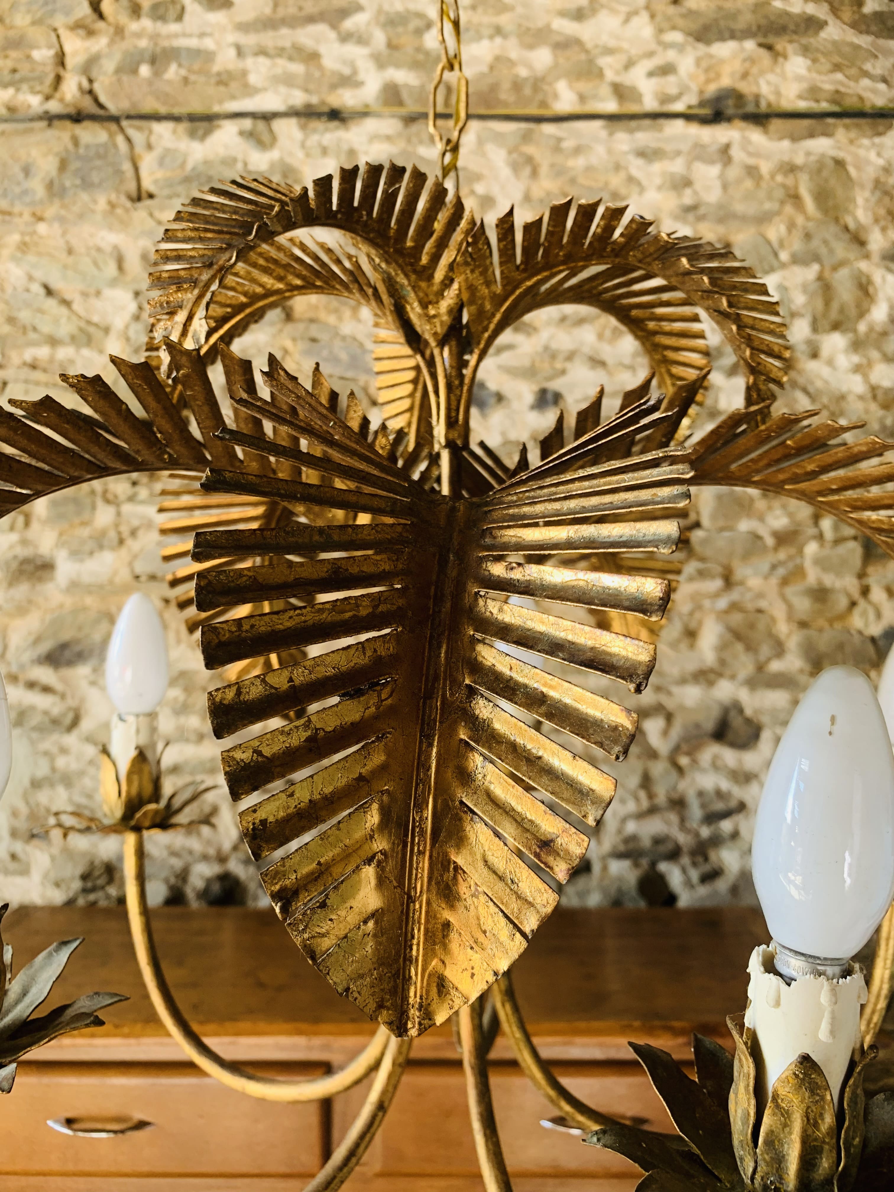 Palm type chandelier by Hans Kogl
