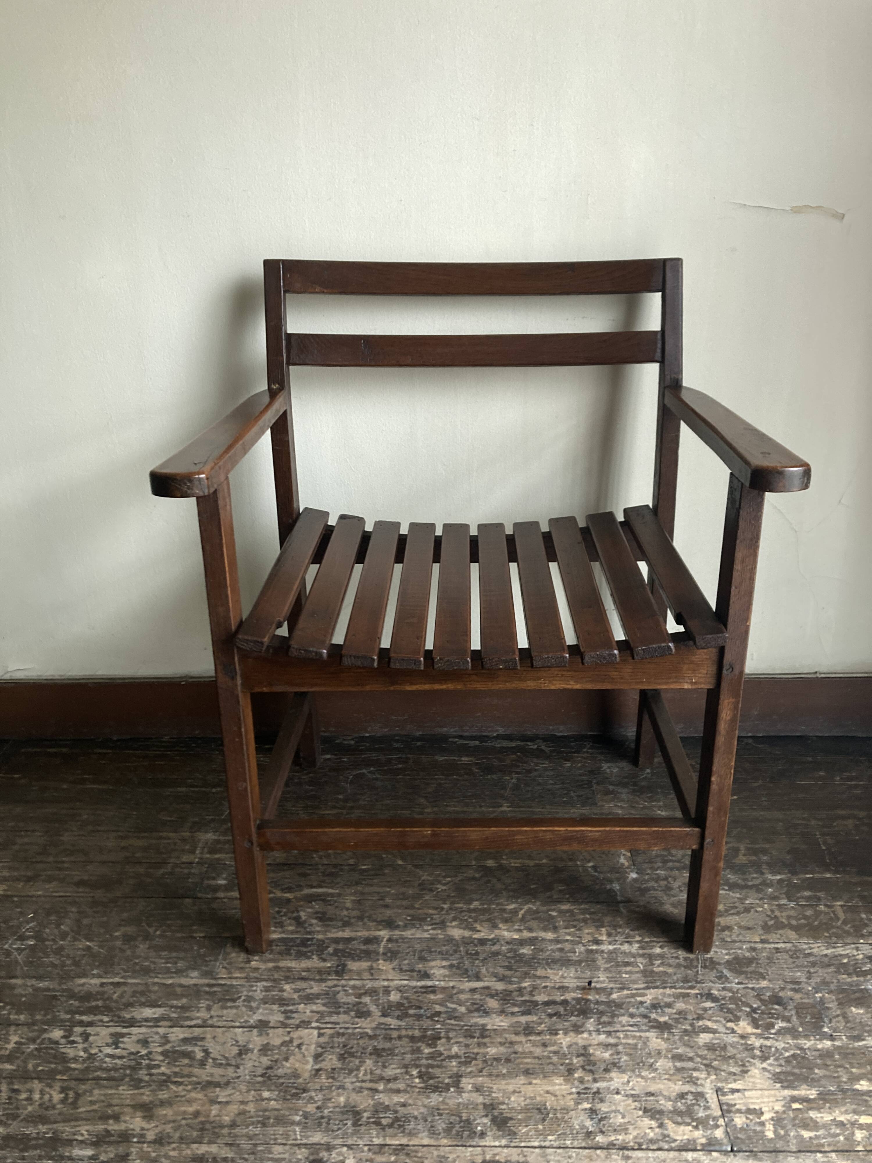 Modernist oak armchair, 1950