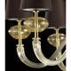 Modern Gold Murano Glass Chandelier in Contemporary Style