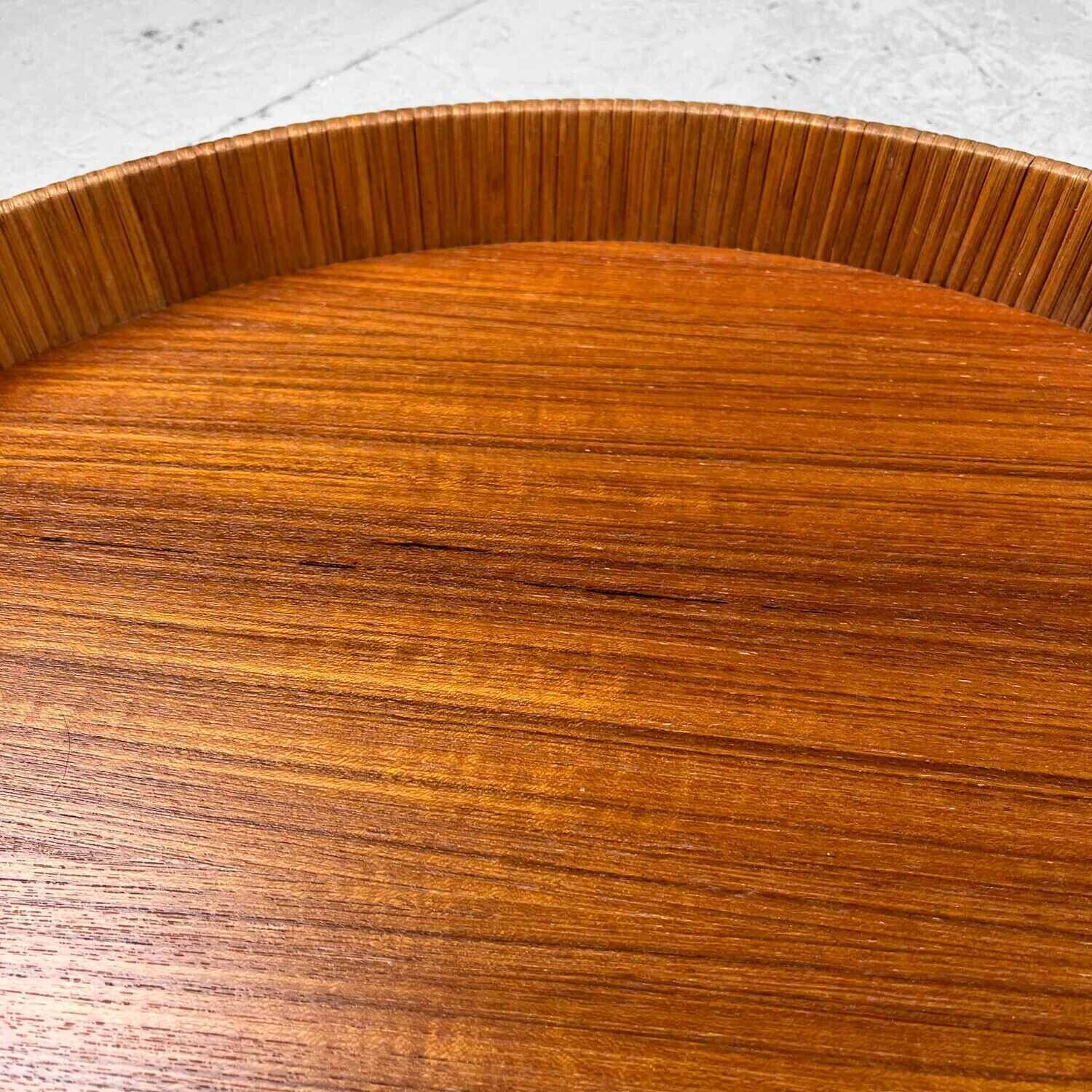 Mid-century wooden bar trolley