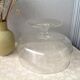 Biot cup in blown bubbled glass on foot