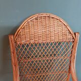Old  Dutch Braided Wicker/Rattan Armchair.