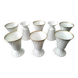 8 Haviland Limoges porcelain Mazagrans