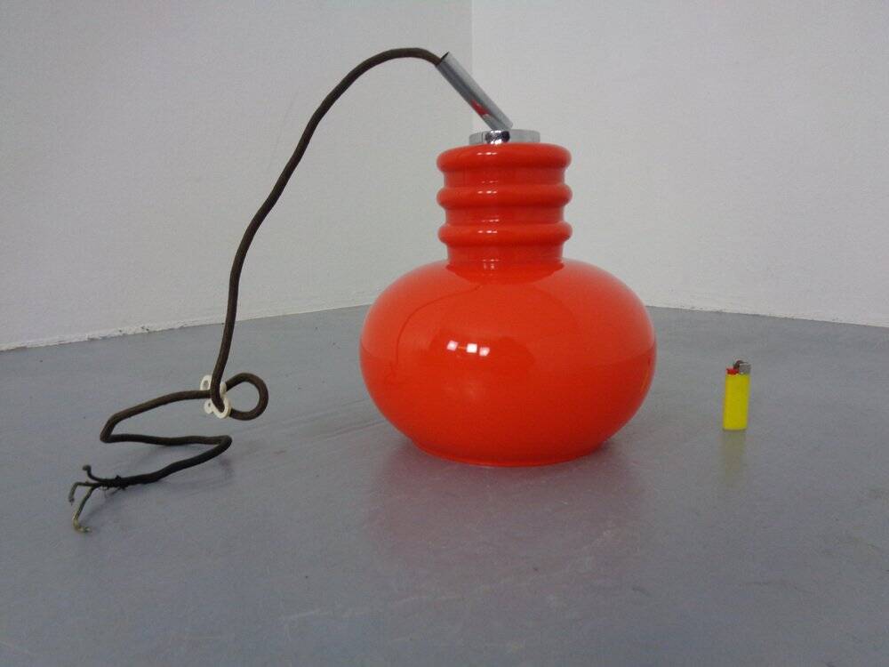 Glass ceiling lamp from Peill & Putzler, 1960s
