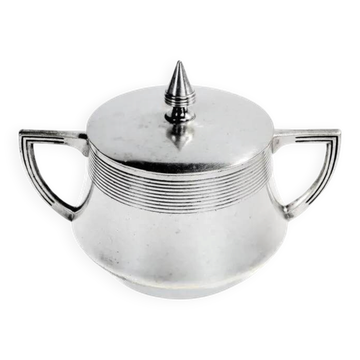 Art Nouveau sugar bowl, silver-plated brass, WMF, Germany, early 20th century