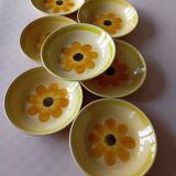 7 Gien "Sun" soup plates
