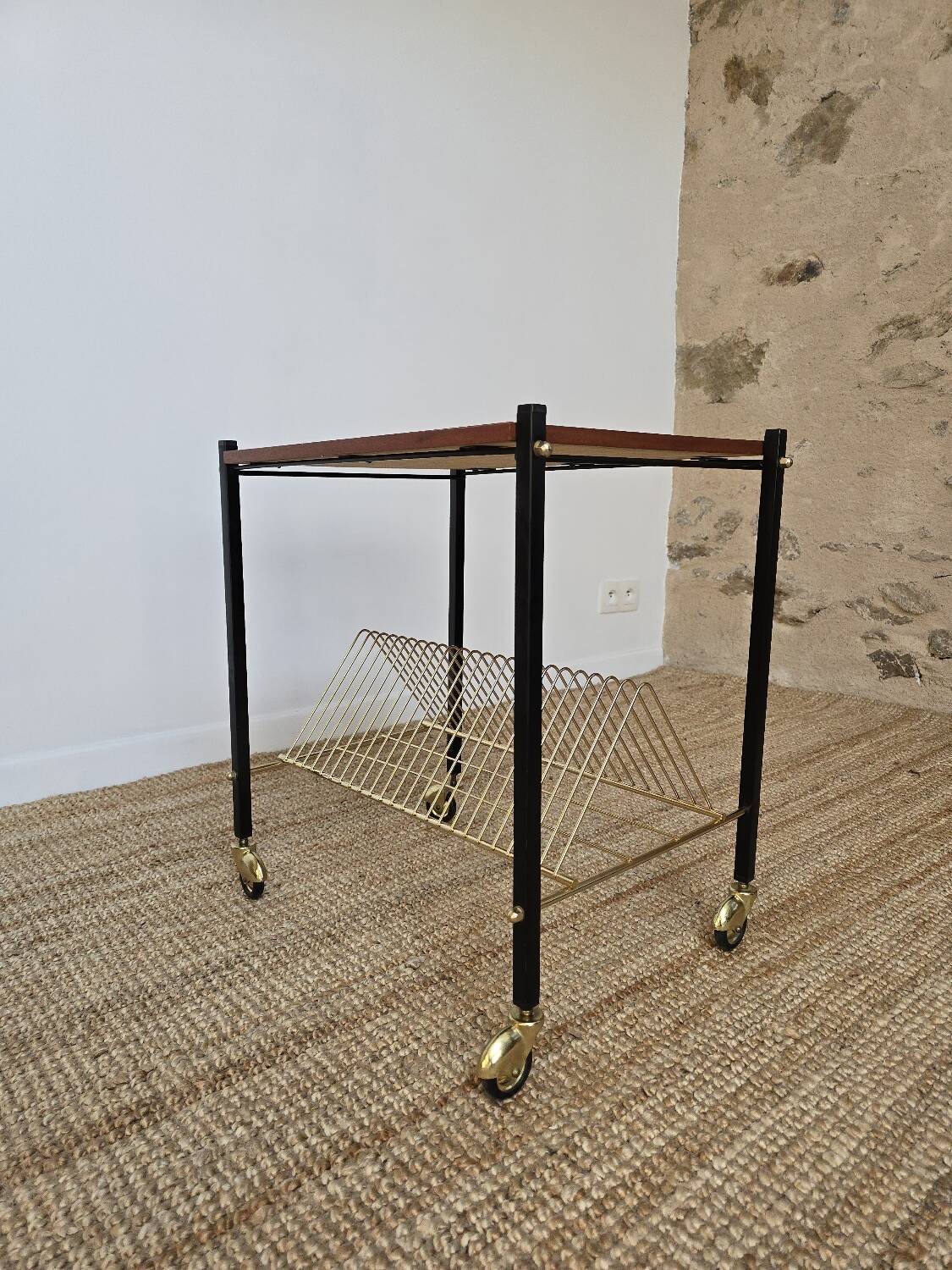 60s vinyl record trolley