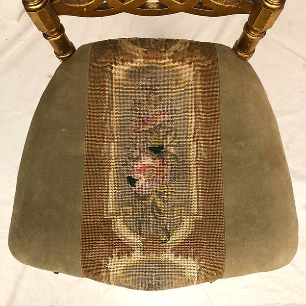 Napoleon III period gilded wood chair