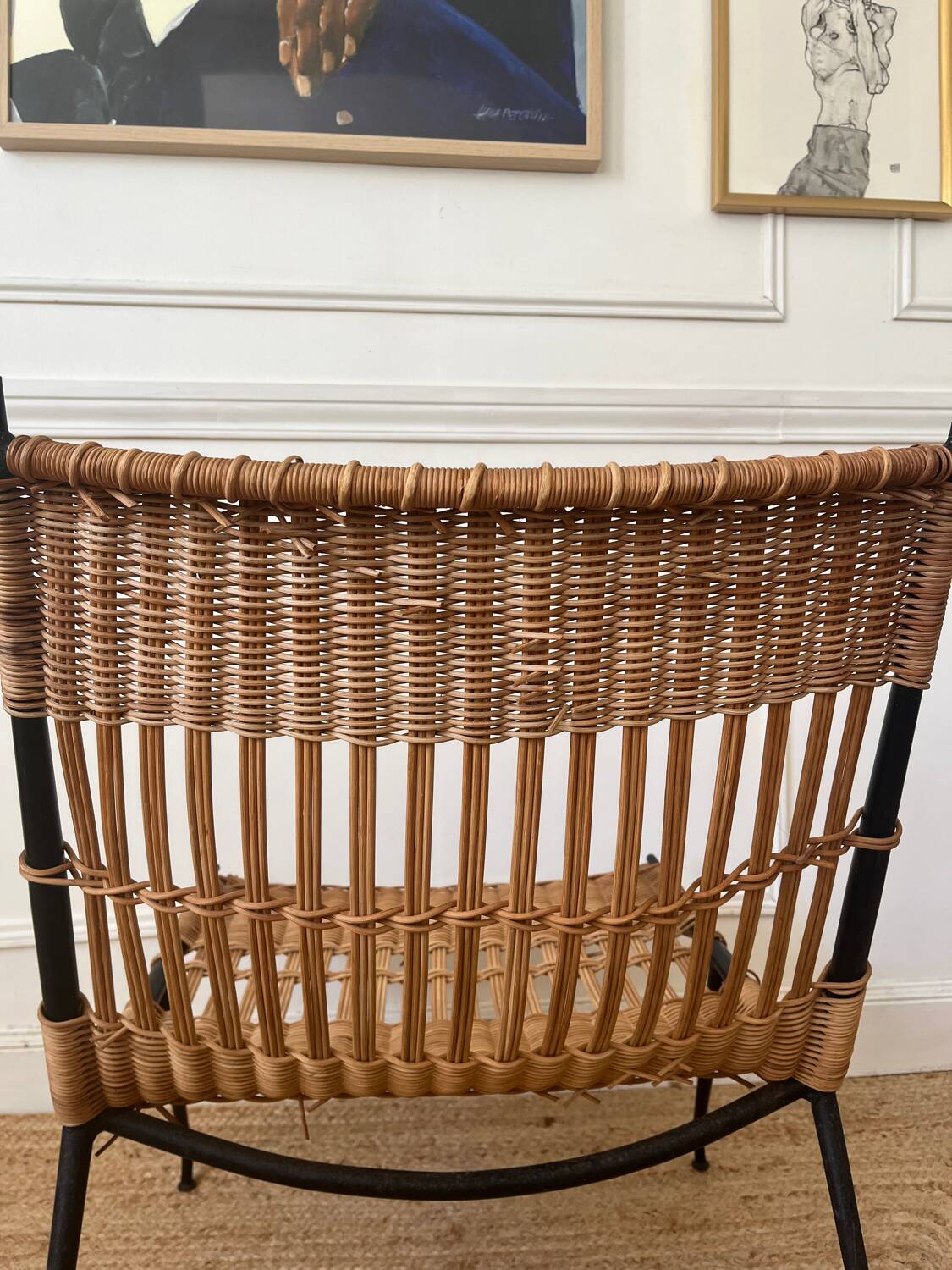 Raoul Guys Airborne rattan and metal armchair