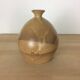 Ceramic ball vase 18 cm brown/beige
