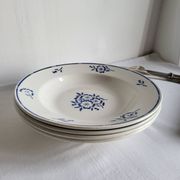4 Deep Plates in earthenware Moulin des Loups & Hamage model Lucien