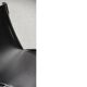Vintage minimalist chair in Italian leather, 1980s.