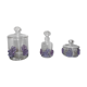 Three-piece glass-paste bathroom set