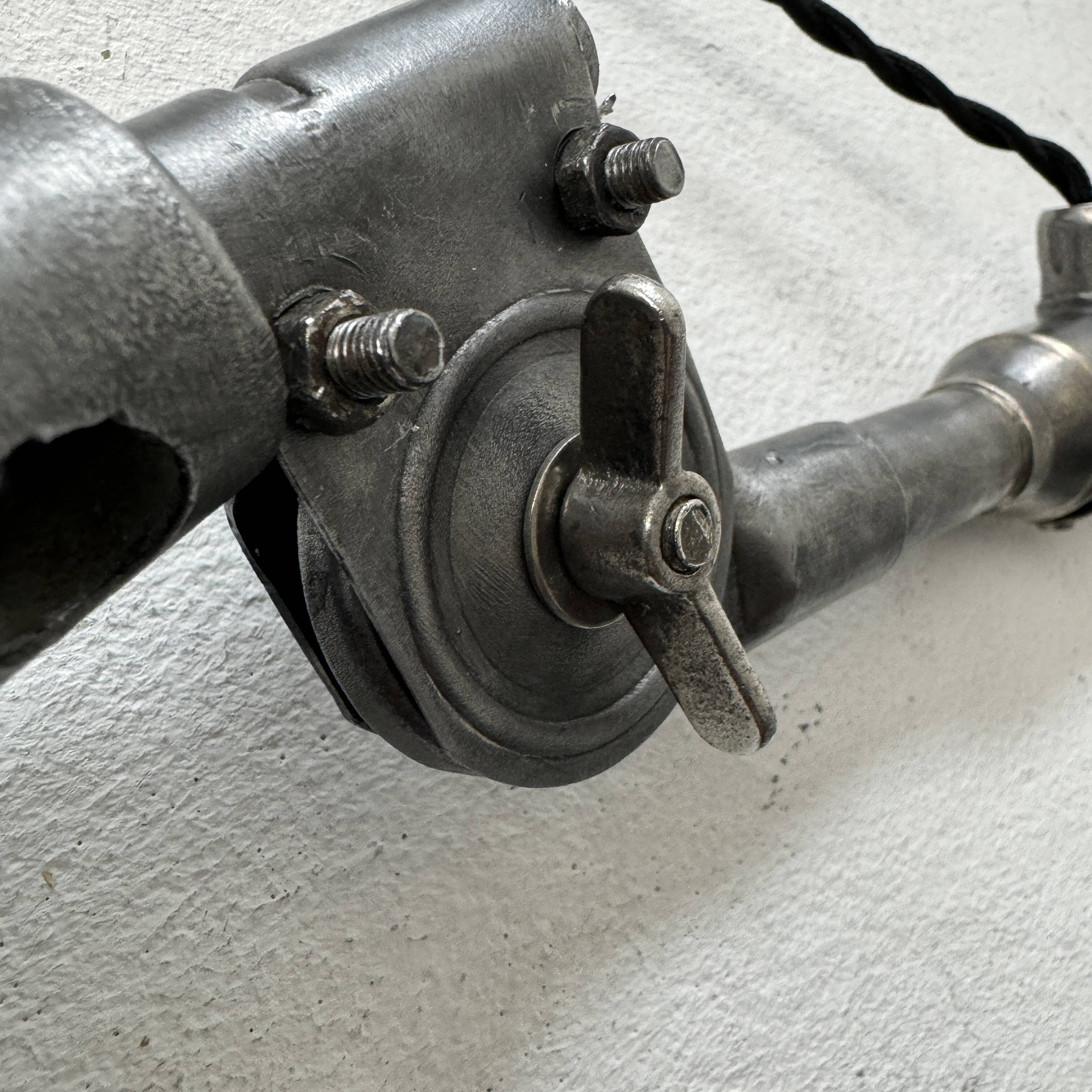 Antique large German industrial wall lamp "sis"