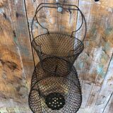 Old Fishing Net Vintage Foldable Metal Basket