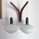 Scandinavian double wood opaline wall light Rispal