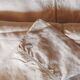 Drap ancien en lin monogrammé 3,40x2,20 m