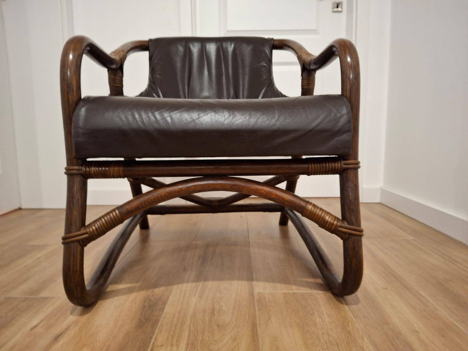 Vintage armchair in Manila style, Denmark, 1960s