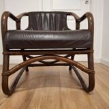 Vintage armchair in Manila style, Denmark, 1960s