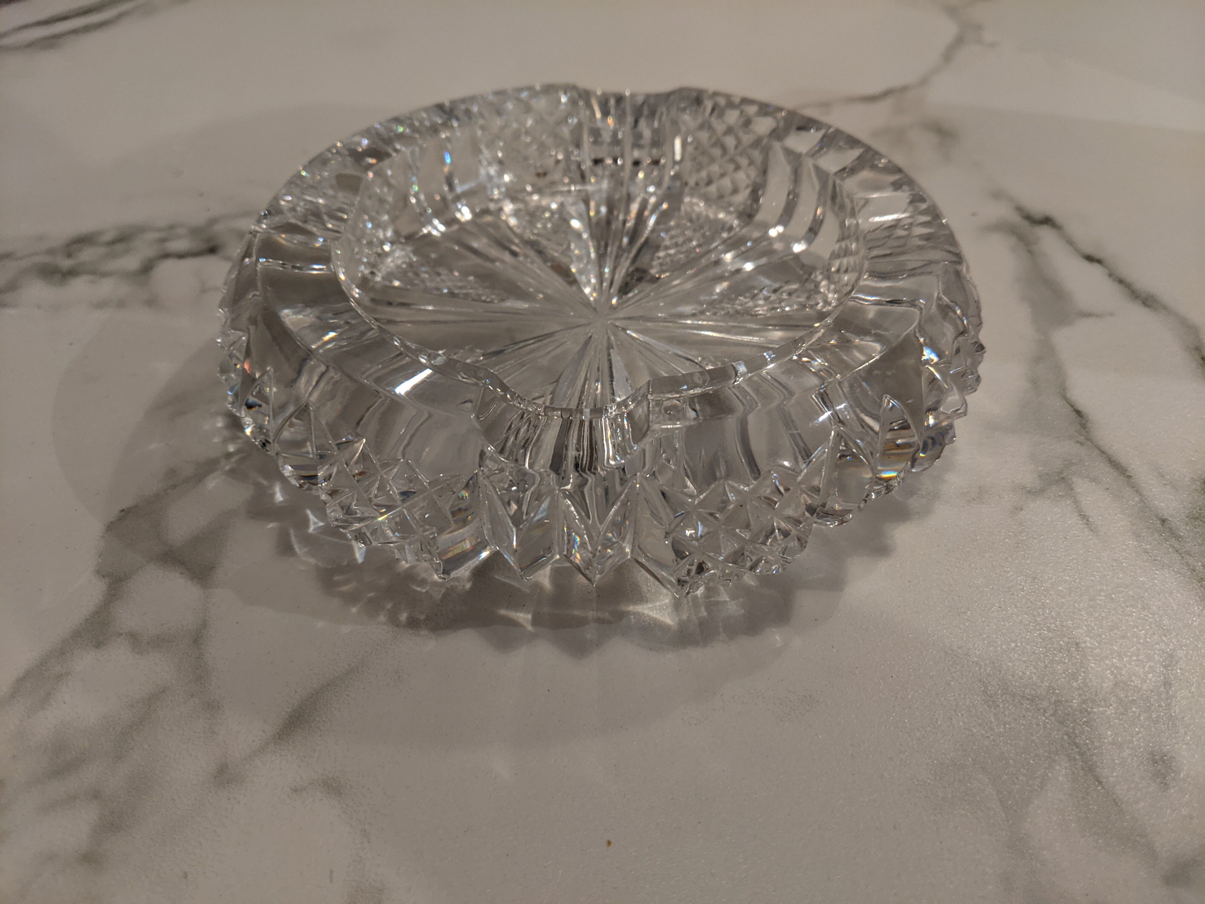 Vintage crystal ashtray