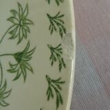 Set of 4 flat plates in earthenware of Sarreguemines palmyra pattern