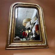 Napoleon III mirror in gold and silver