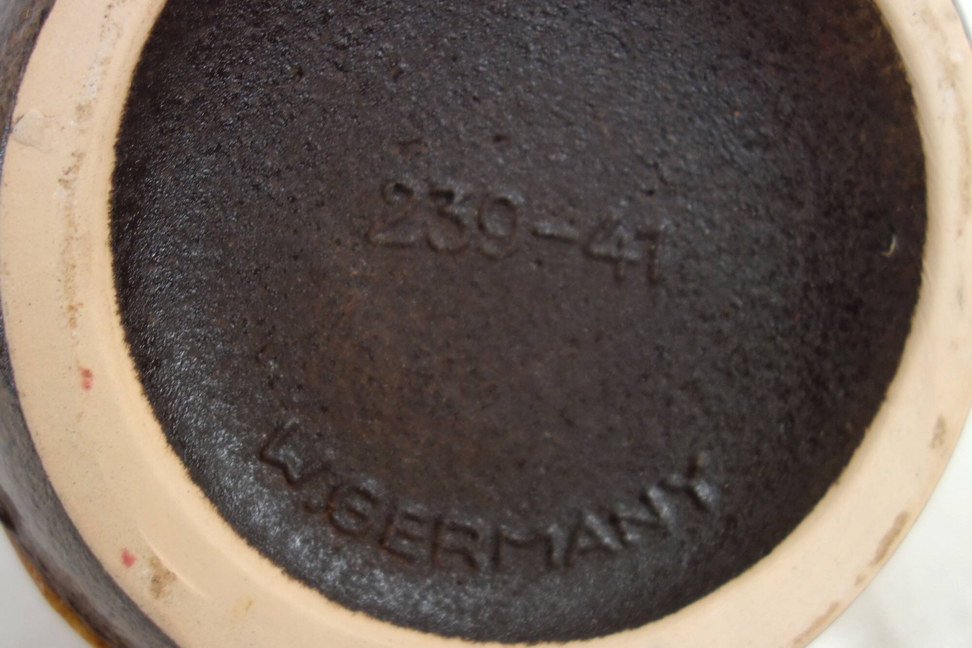 Large Scheurich vase, fat lava decor, 60s