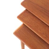 Set of 3 danish nesting tables - danish mid century modern design