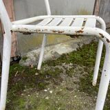 Duo of vintage metal Tolix chairs