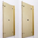Pair of gold-plated aluminum wall lights by Jules Wabbes - 2 pairs available