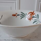 Salad bowl earthenware new Givors years 30-40