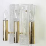 Pair of Murano glass wall lights by Kalmar, Model Lipizza, Austria, 1960s.