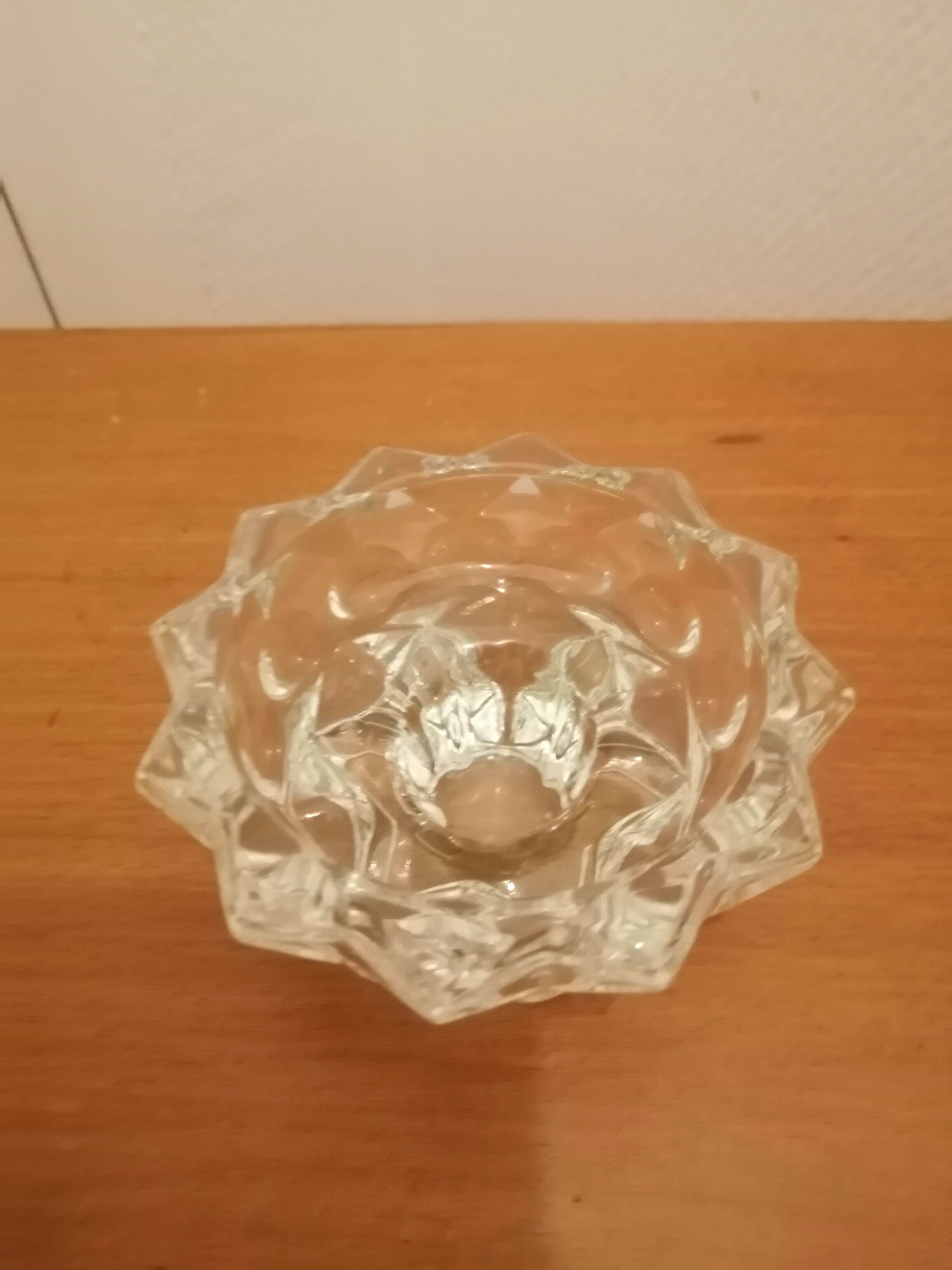 Vintage glass candle holder