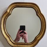 Vintage quadrilobed mirror in gothic style, 32 cm