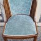 Gondola chair, empire spirit, blue velvet, dark oak, early twentieth century.