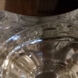 vase triangle verre taillé france J.G. Durand luminarc vintage 1970