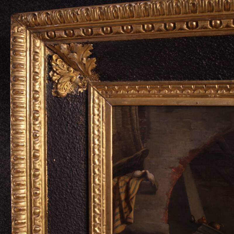 Scène intérieure du 19ème siècle peinture italienne