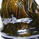 Vintage 1980s glazed terracotta horse or chess knight head
