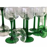 12 verres à vin d’Alsace en cristallin